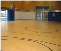 深发品牌篮球场木地板施工